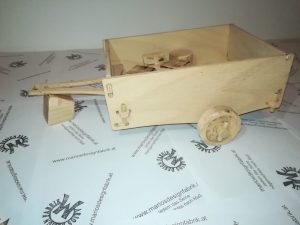 Anhänger für Motorikspiel für Kleinkinder Design Fahrzeug Jeep aus Holz Buche