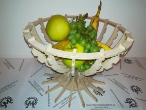 Dekoschale Obstschale einfaches Stecksystem aus Holz Buche