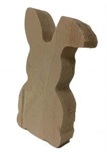 Osterdeko Figuren zum Aufstellen 5er-Set Designs sortiert aus Holz Buche 18mm