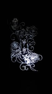 Laterne Deko Motiv Blumen romantisch aus Holz Fichte Kunststoff mit LED Kerze und Tragegriff