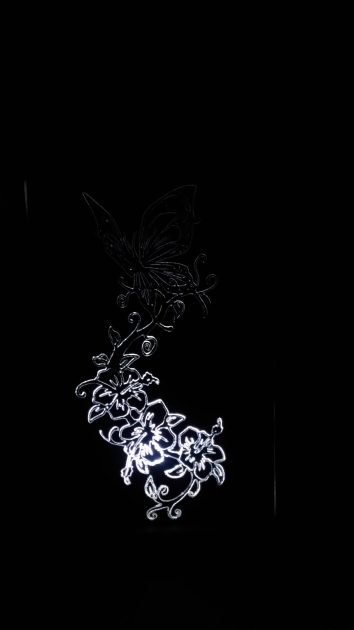 Laterne Deko Motiv Blumen romantisch aus Holz Fichte Kunststoff mit LED Kerze und Tragegriff