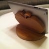Tabletständer Halterung Stütze für Tablet Handy Portable Motiv Apfel aus Holz Buche