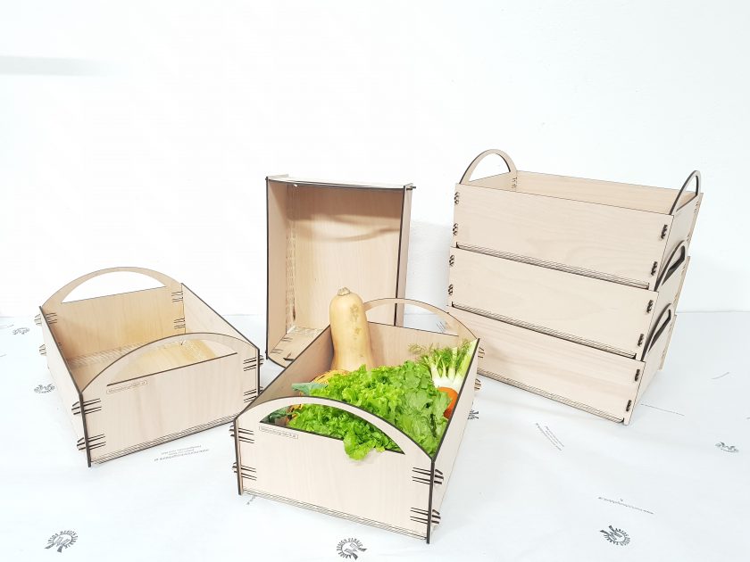 Klappbox Kiste Aufbewahrungsbox klappbar 40x30x15 cm aus Holz